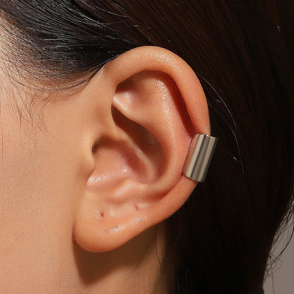 Punk Irregular Geometric Ear Cuff Earrings for Women Non-Piercing Metal Ear Clip Earring Fake Cartilage Fashion Jewelry Party