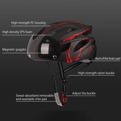 Bike Helmet Helmet Cycling Helmet for Adult Men Women Protective Helmet with Magnetic Visor  Helmet Cycling Protective Helmet