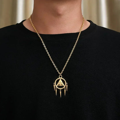 Stainless Steel Anime Millennium Wisdom Wheel Cosplay Pendant Necklace Jewelry Gift