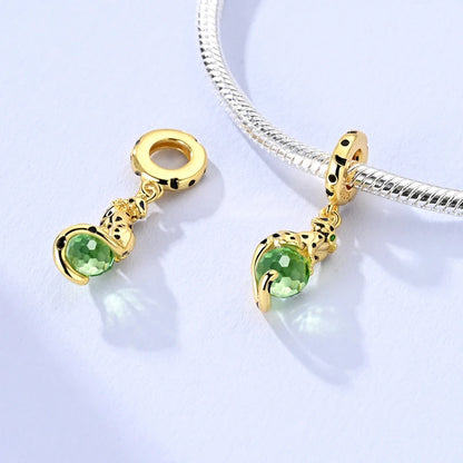 Golden Sunflower Leopard Poodle Charms Beads Fit Bracelet Nacklace Jewelry DIY Gifts For Women
