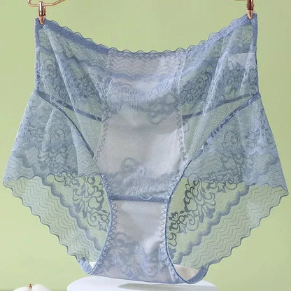XL-3XL Big Size Women Lace Panties Summer Transparent Hollow Briefs Female  Lingerie Sexy Underwear Breathable Underpants New