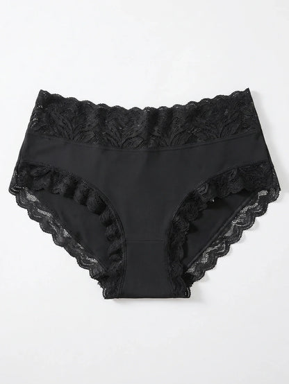 3PCS/Set Women's Sexy Lace Panties High Waist Hollow Out Briefs Breathable Underwear Female Elastic Soft Lingerie XS-XXL