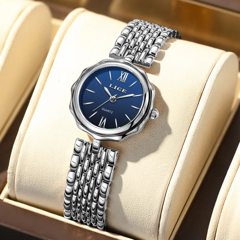 Women's Roman Dial Link Bracelet Quartz Watch