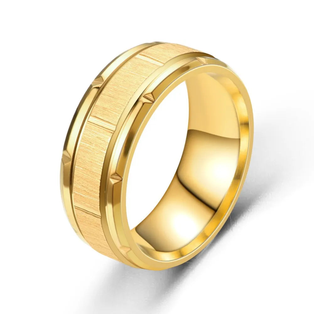 6 Colors Classic 8mm Tungsten Mens Ring Surface Brushed Stainless Steel Ring for Women Wedding Band Couples Jewelry Accessories