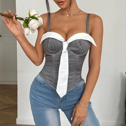 Phantasy Sexy Strap Red Corset Vest Women Fashion Black Backless Crop Top Lady Night Club Dress up 2026 Summer Women Clothes