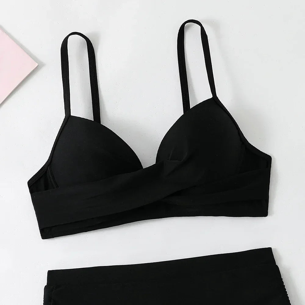 Black Push Up Bikini Set High Waist Swimwear Women Summer Bathing Suits Sexy Two Piece Swimsuit Beachwear Biquini Summer Outfit