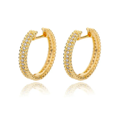 Circle Earrings For Women Vintage Punk Round Baroque Pearl Earrings Stainless Steel Circle Ear Clip Women Jewelry Gift Mujer