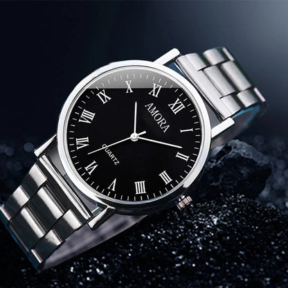 Fashion Fully Automatic Men Watches Casual Steel Band Male Sports Quartz Watch Clock Relogio Masculino Reloj Hombre