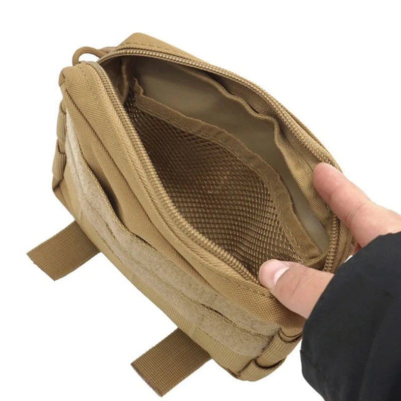 Double Layer EDC Pack Men Tactical Molle Waist Belt Oxford Hip Pouch Fanny Pack Camping Hunting Accessories Utility Bag
