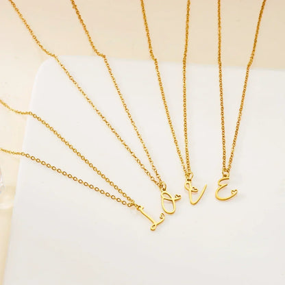 26 Initial Letters Heart Pendant Stainless Steel Necklace for Women Gold Color A-Z Alphabet Choker Chain Birthday Jewelry Gift