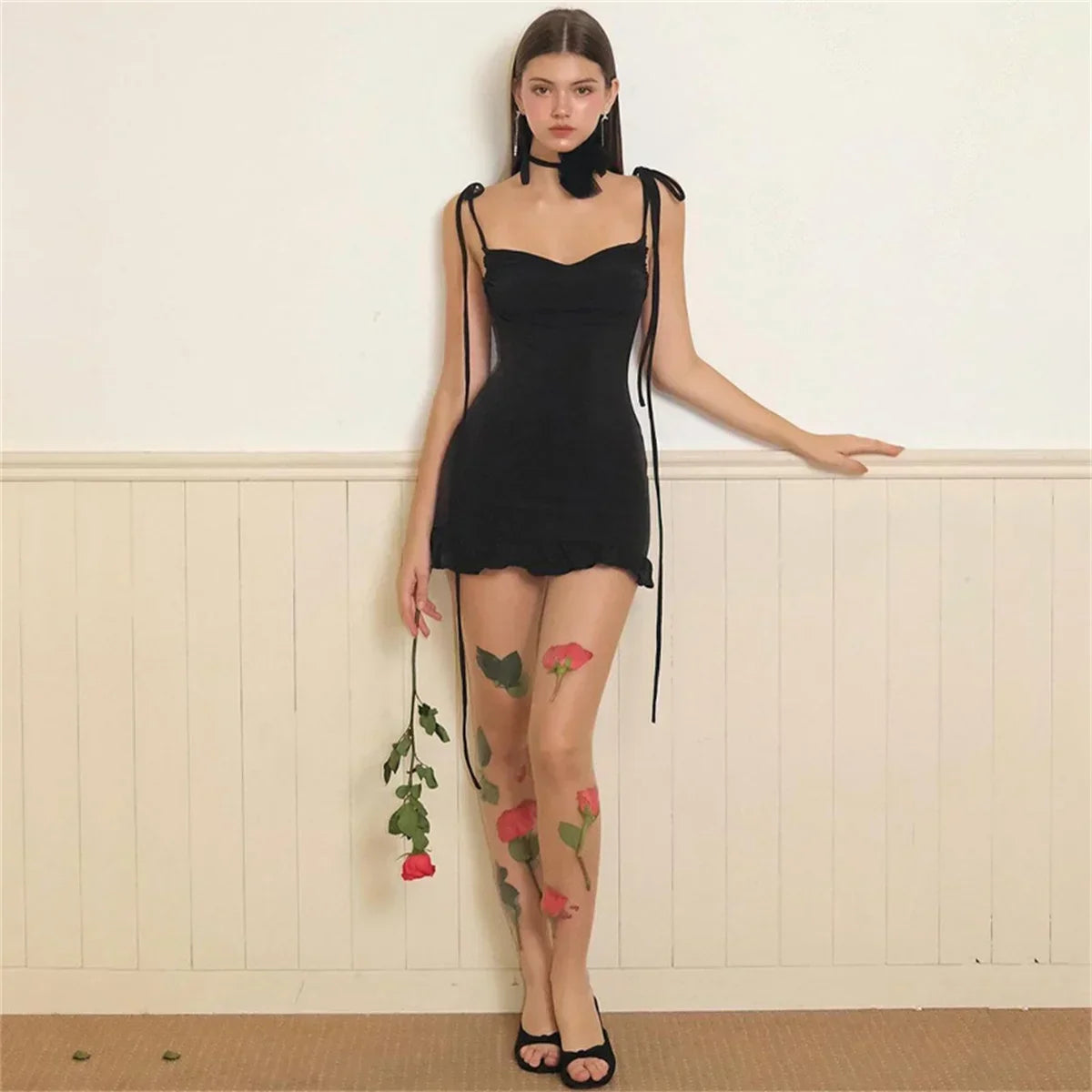 V Neck Backless Sundress | Sexy Lace Up Beach Dress -femstylo