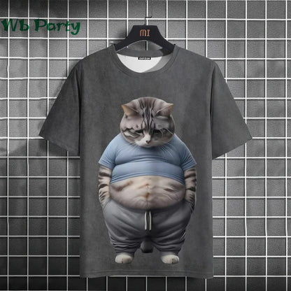 Cat Print shirts - Y2K Graphic T-Shirt