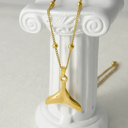1Pc Temperament Fashion Summer Beach Blue Marine Life Sea Horse Shell Turtle Mini Fish Bead Necklace Classic Clavicle Chain