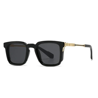 SHAUNA New Square Women Luxury Sunglasses Retro Rivets Men Gradient Shades UV400 Sun Glasses