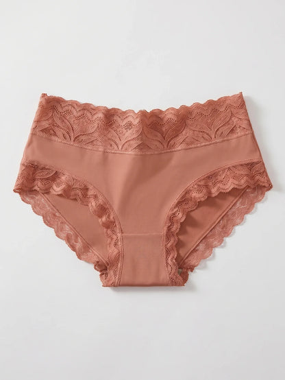 3PCS/Set Women's Sexy Lace Panties High Waist Hollow Out Briefs Breathable Underwear Female Elastic Soft Lingerie XS-XXL
