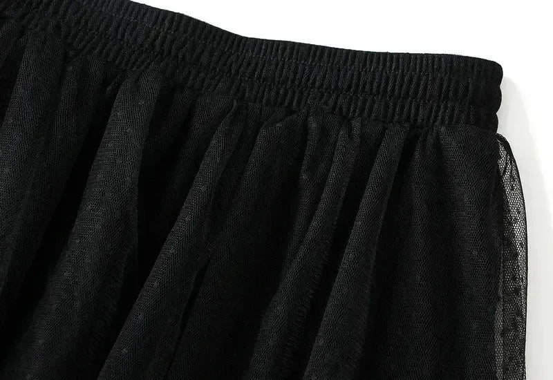 Women's High Waisted Slimming Sand Cake Skirt, Half Skirt, High-End Feeling Gauze, Long Skirt, Summer, , 2025 Hundred fold skirt