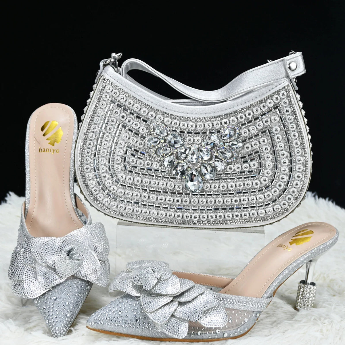doershow Italian Shoe and Bag Set New 2024 Women Shoes and Bag Set In Italy blue Italian Shoes with Matching Bag  HTG1-3