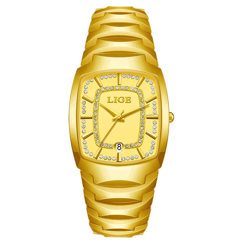 Women's Ceramic Tonneau Crystal Dial Watch