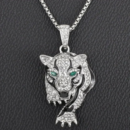 Ice Out Zircon Polite Gesture Middle Finger Necklace Men Women Punk Hip Hop Rap Rock Party Jewelry Gift