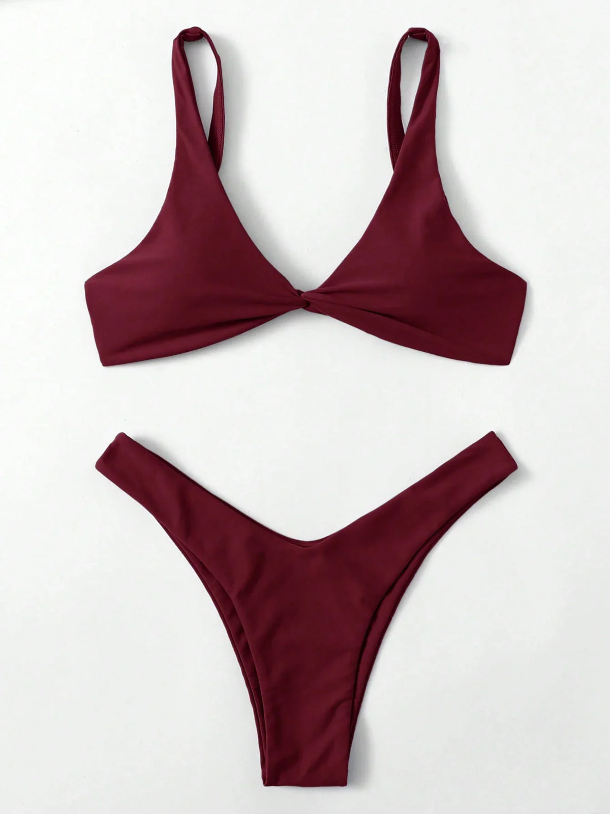 ZTVitality Solid Tie Sexy Bikini 2021 Hot Sale Padded Bra High Leg Bandage Push Up Bikini Set Brazilian Swimsuit Women Swimwear