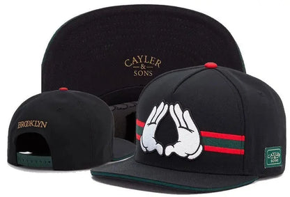 Skull Hand Snapback Hat – Flat Bill Adjustable Baseball Cap