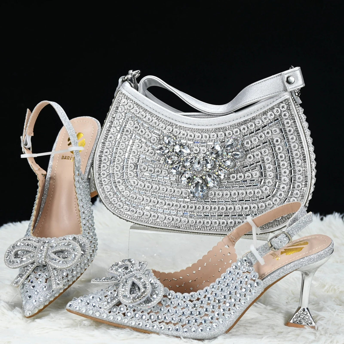 doershow Italian Shoe and Bag Set New 2024 Women Shoes and Bag Set In Italy blue Italian Shoes with Matching Bag  HTG1-3