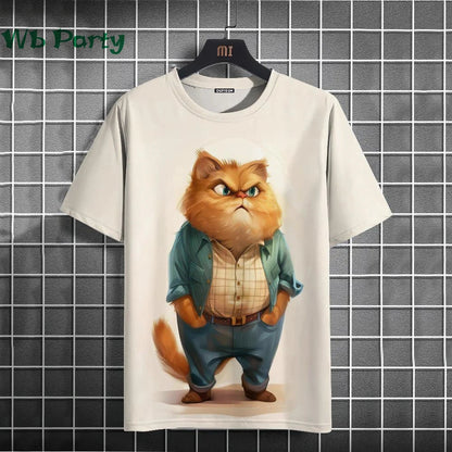 Cat Print shirts - Y2K Graphic T-Shirt
