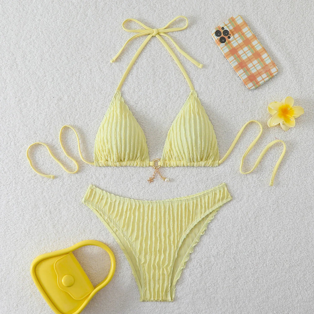 Sexy Blue White Yellow Strings Bikini 2026 Women Swimsuit Female Swimwear Thong Bikinis Set Brazilian Beach Bathing Suit Biquini