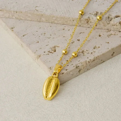 1Pc Temperament Fashion Summer Beach Blue Marine Life Sea Horse Shell Turtle Mini Fish Bead Necklace Classic Clavicle Chain
