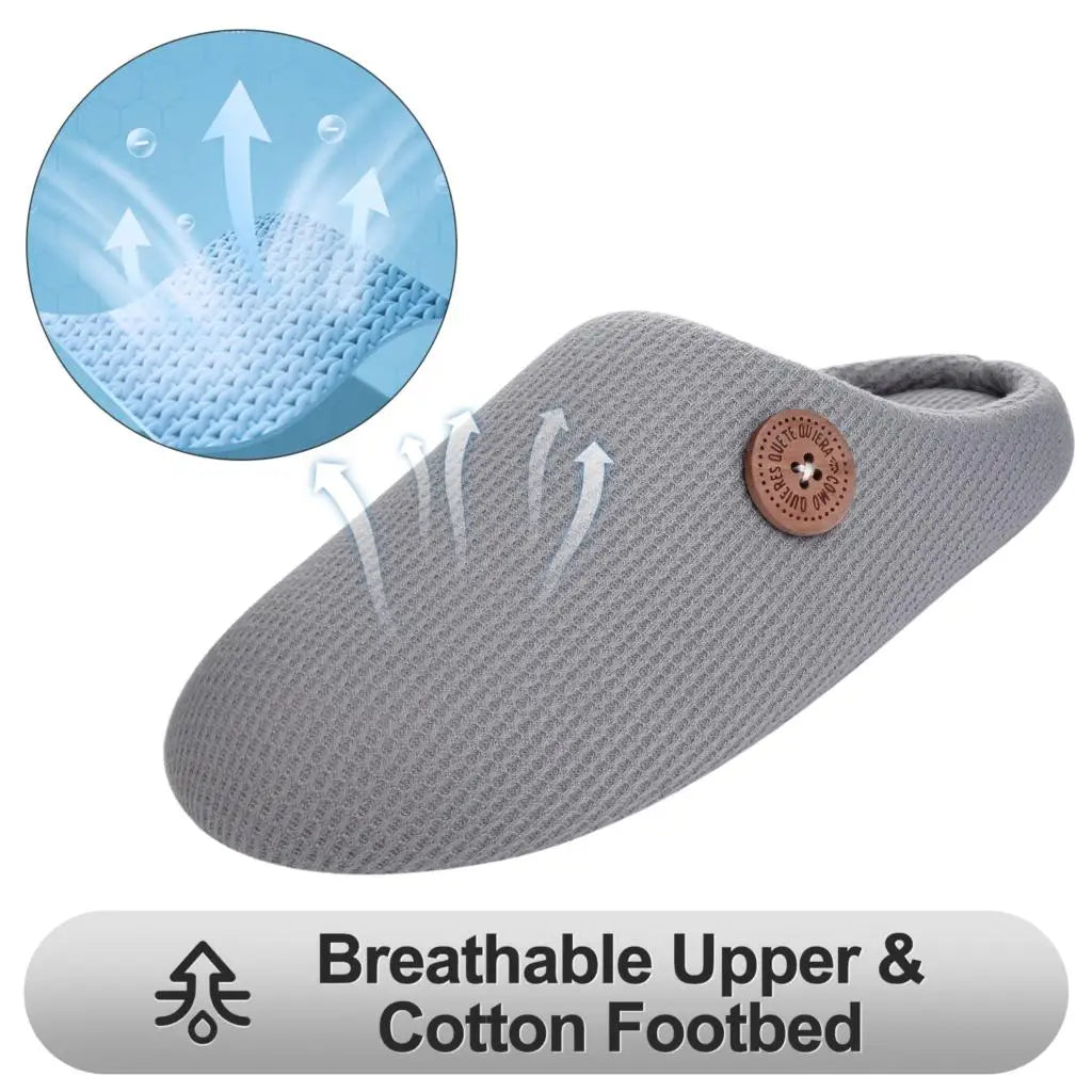 Kidmi Men Slippers Winter Indoor Men Slippers Classic Men Flat Slippers Soft Antiskid House Slippers Casual Bedroom Slippers