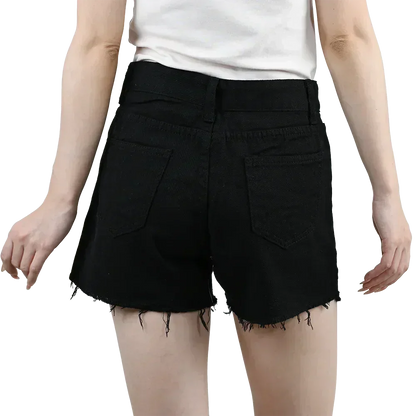 3pcs Women's High Waist Denim Shorts 2025 Summer Black Blue White Hot Pants Ripped Jeans Shorts Woman Short Trousers Streetwear