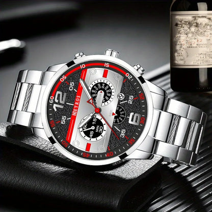 Hot Selling 10 Pcs/set Watches for Men, Watch for Men, Alloy Strap Wrist Watch for Men, Outdoor Style Watch for Men