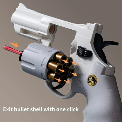ZP5 357 Revolver Launcher Pistol EVA Soft Dart Bullet Toy Gun Airsoft CS Outdoor Shooting Game Weapon Kids Adult Gift