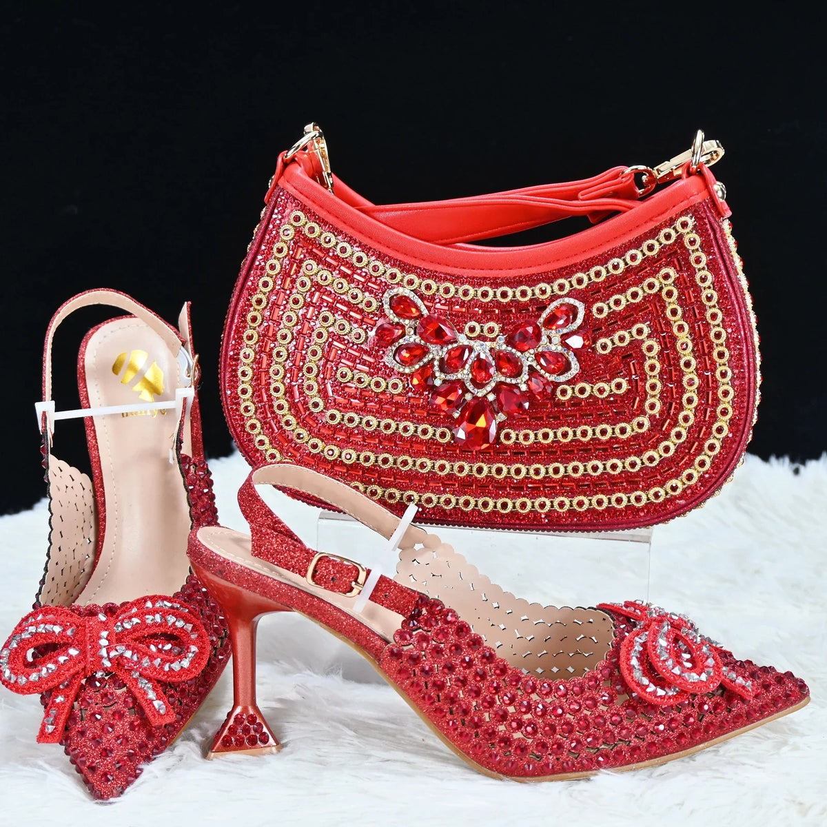 doershow Italian Shoe and Bag Set New 2024 Women Shoes and Bag Set In Italy blue Italian Shoes with Matching Bag  HTG1-3