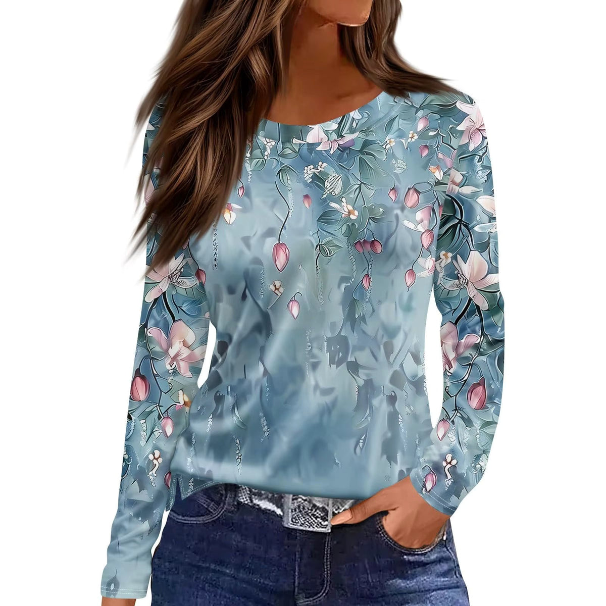 Vintage Floral Mesh Blouse – 9 Styles, S–XXXL