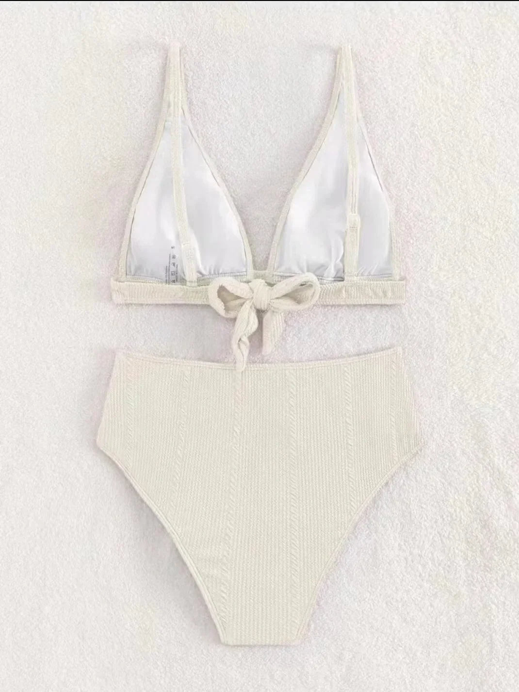 Sexy High Waisted Bikini 2025 Women Swimsuit Two Piece Swimwear Female White Bikinis SetSwim Bathing Suits Brazilian Biquini