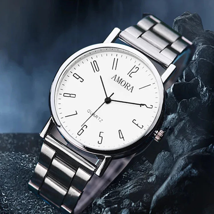 Fashion Fully Automatic Men Watches Casual Steel Band Male Sports Quartz Watch Clock Relogio Masculino Reloj Hombre