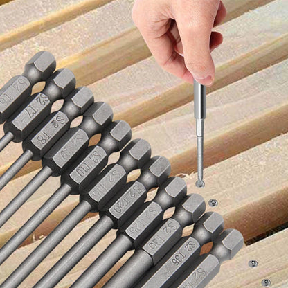 50-75-100mm Hollow Plum Blossom Extended S2 Screwdriver Set with Hexagonal Handle Screwdriver Bit Screwdriver Tool