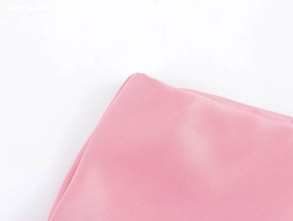 2026 New Women's European And American Style Fashion Silk Satin Texture High Waist Skirt Street Style Elegant Mid-length Skirt