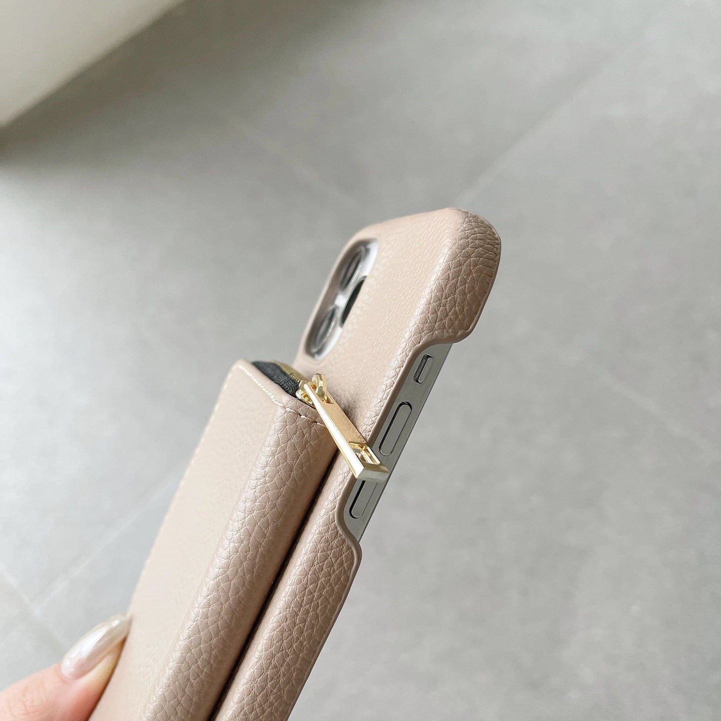 Luxury Crossbody Wallet Leather iPhone Case
