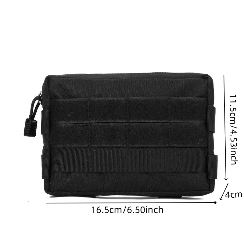 Double Layer EDC Pack Men Tactical Molle Waist Belt Oxford Hip Pouch Fanny Pack Camping Hunting Accessories Utility Bag