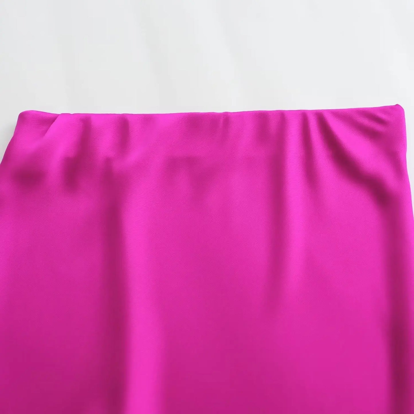 2026 New Women's European And American Style Fashion Silk Satin Texture High Waist Skirt Street Style Elegant Mid-length Skirt