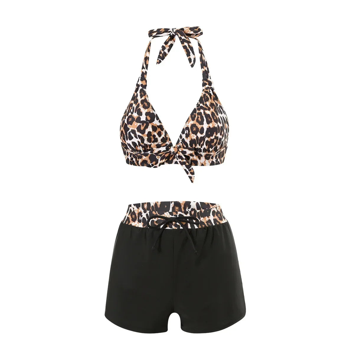 Sexy High Waist Bikini Shorts 2026 Women Swimsuit Two Piece Swimwear Female Bikinis Set Leopard Bathing Suits Brazilian Biquini