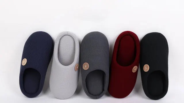 Kidmi Men Slippers Winter Indoor Men Slippers Classic Men Flat Slippers Soft Antiskid House Slippers Casual Bedroom Slippers