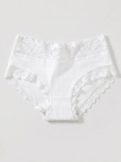 3PCS/Set Women's Sexy Lace Panties High Waist Hollow Out Briefs Breathable Underwear Female Elastic Soft Lingerie XS-XXL