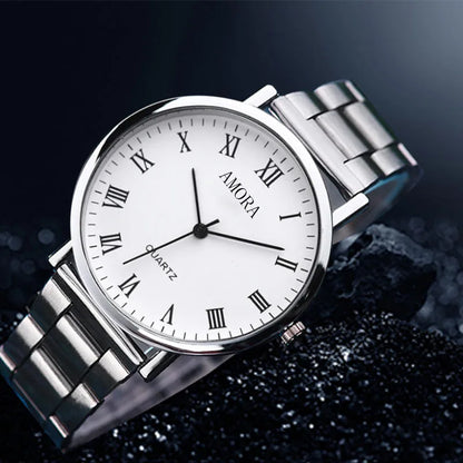 Fashion Fully Automatic Men Watches Casual Steel Band Male Sports Quartz Watch Clock Relogio Masculino Reloj Hombre