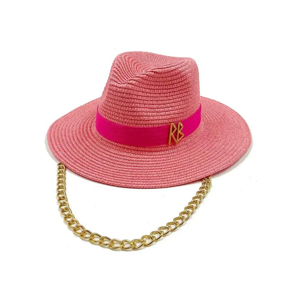 Summer Straw Hat 2024 New Flat Top French Straw Hat Elegant Women's Outdoor Vacation Sun Hat Summer Hat 모자 gorras beach