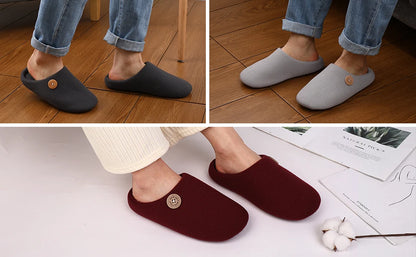 Kidmi Men Slippers Winter Indoor Men Slippers Classic Men Flat Slippers Soft Antiskid House Slippers Casual Bedroom Slippers