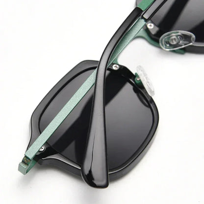 Caterside Punk Retro Polarized Sunglasses Men Mental Fashion Square Sun Glasses Women Outdoor Travel Driving Eyewear UV400