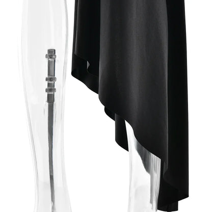 Irregular Pleated Mini Dress | Tassel Hem Streetwear Dress - Femstylo